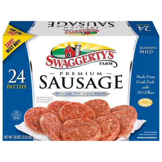 Swaggerty's Farm Mild Seasoned Premium Sausage Patties (24 ct)