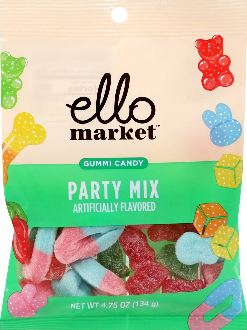 Ello Market Party Mix Gummy Candy - 4.75 Oz