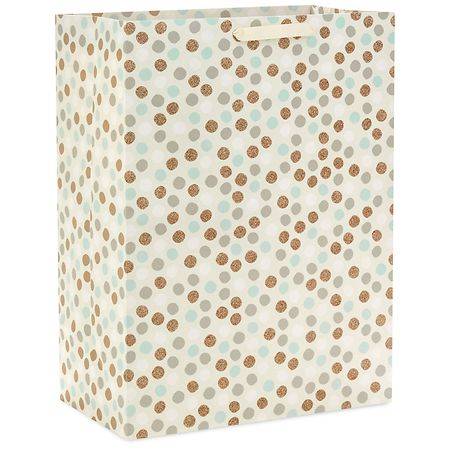 Hallmark Gift Bag (metallic polka dots) For Weddings, Bridal Showers