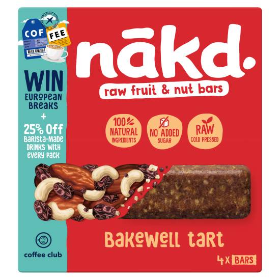 Nākd Bakewell Tart Raw Fruit & Nut Bars (140g)