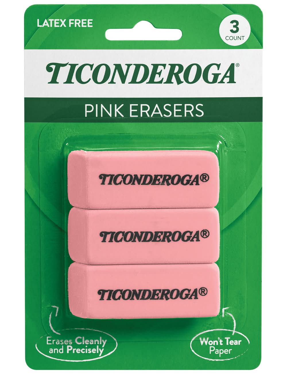 Ticonderoga Smudge-Free Erasers (0.3 oz)
