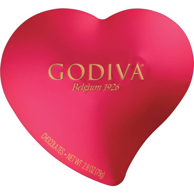Godiva Dark & Milk Heart Tin, 2.8 oz