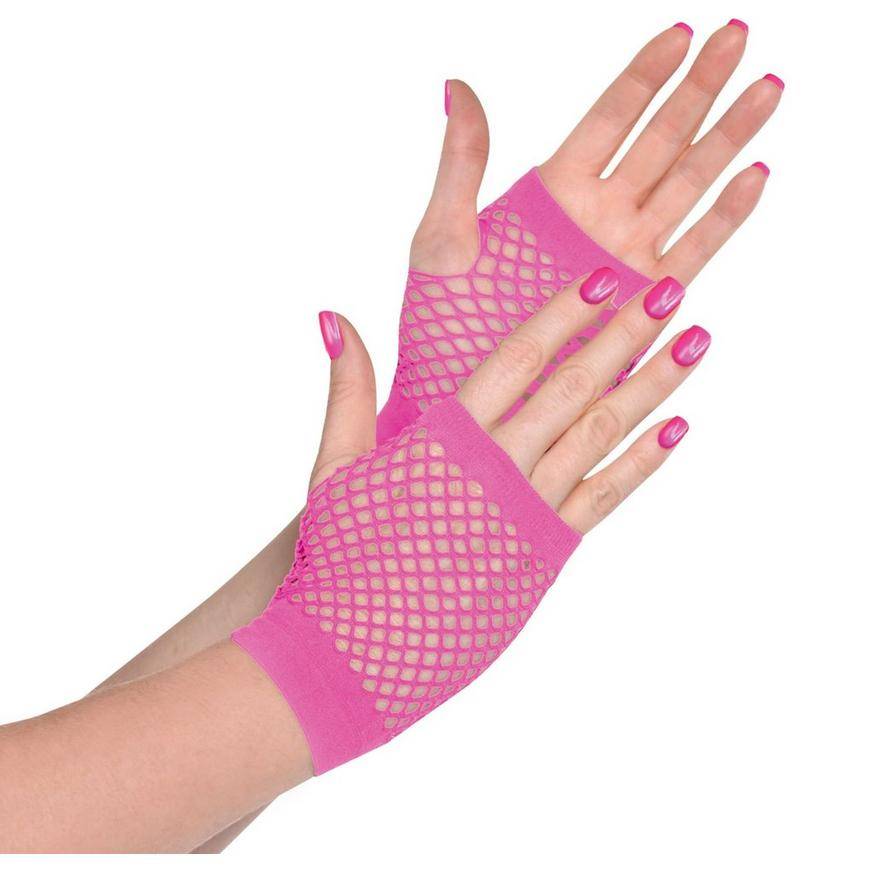 Pink Fishnet Glovelettes