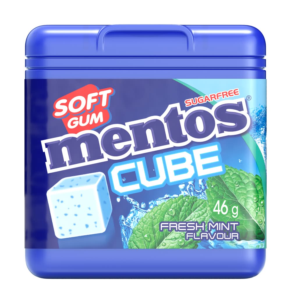 Mentos Sugar Free Cube Chewing Gum, Mint (46g)