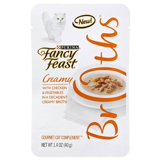 Fancy Feast Purina Broths Creamy With Chicken & Vegetables Wet Cat Food
