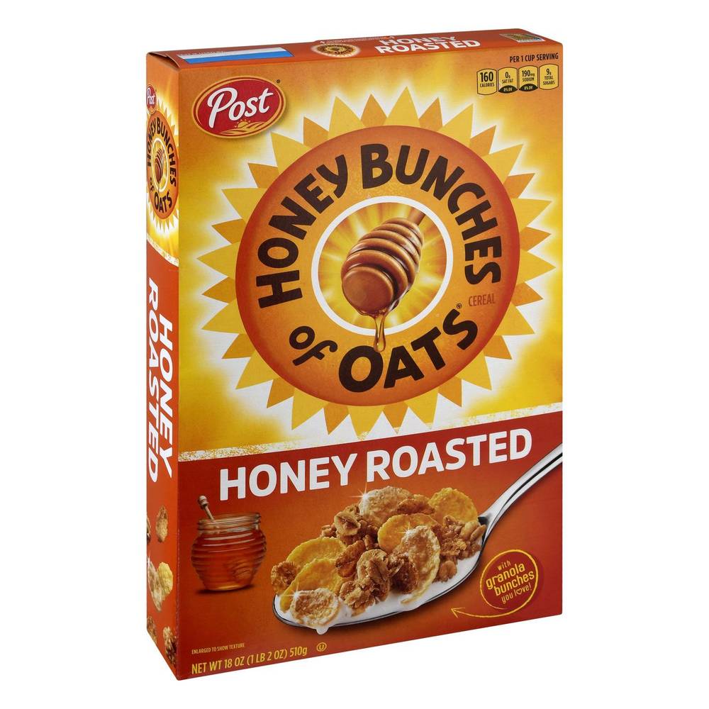 Honey Bunches Of Oats Honey Roasted Oat Breakfast Cereal - Post (18 oz)