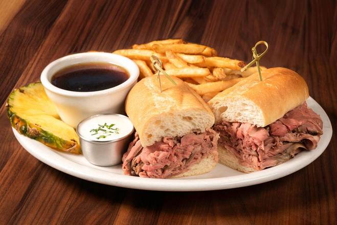 Dinner Prime Rib French Dip Sandwich