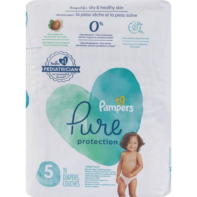 PAMPERS PURE PROTECTION SIZE 5 DIAPERS MEGA PACK