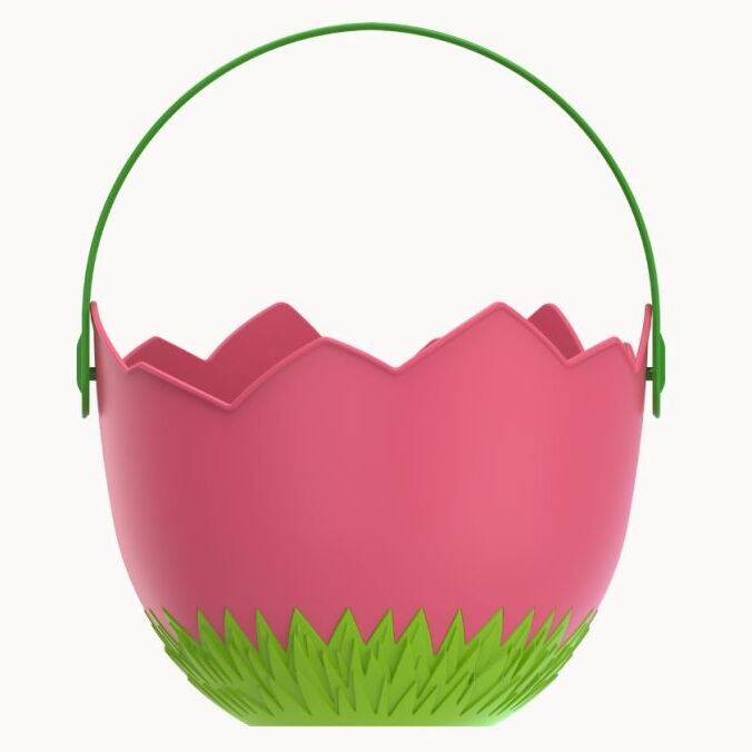 Cottondale Cracked Egg Basket, Pink