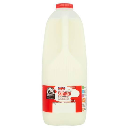 Sainsbury's British Skimmed Milk 2.27L (4 pint)