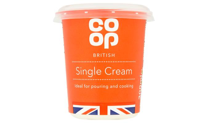 Co-op British Single Cream 300ml