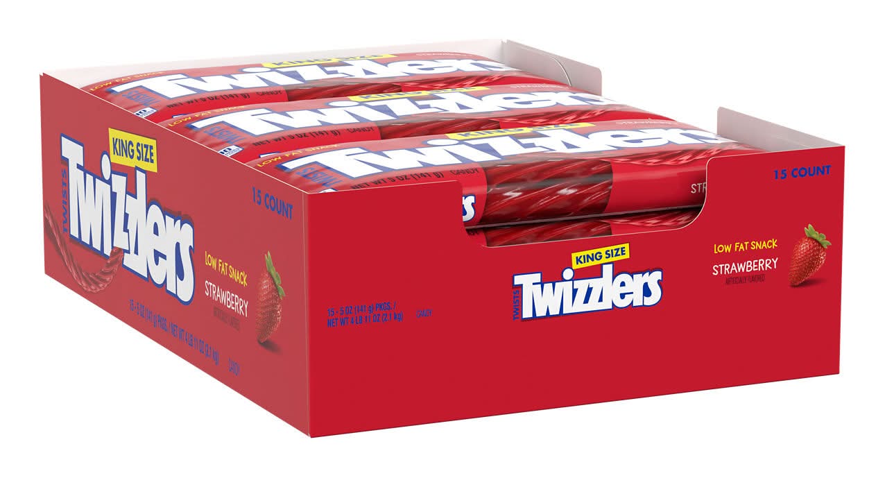 Twizzler's Twists Candy, Strawberry (75 oz, 15 ct)