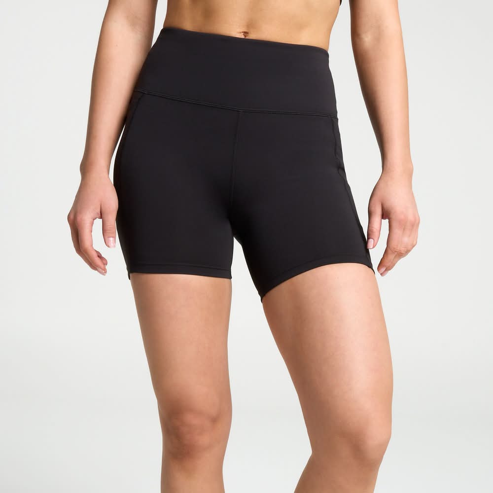 DSG Women's Momentum 5” Shorts (Pure Black, L)