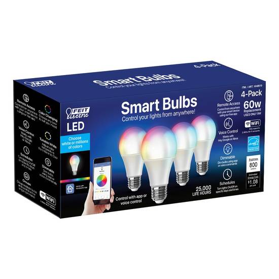 Feit Electric Wifi Smart Bulb (4 ct)