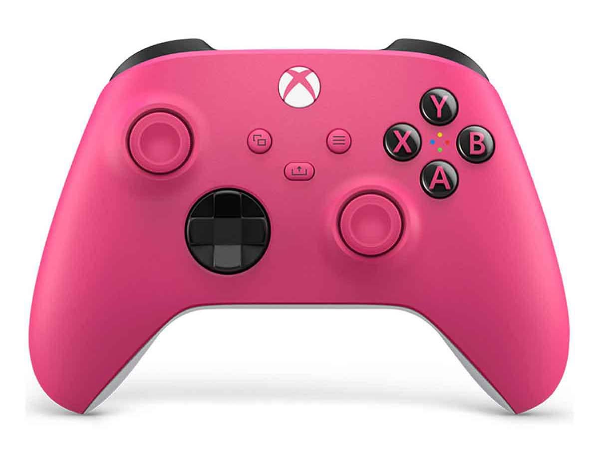 Xbox 360 · Control inalámbrico, rosa deslumbrante