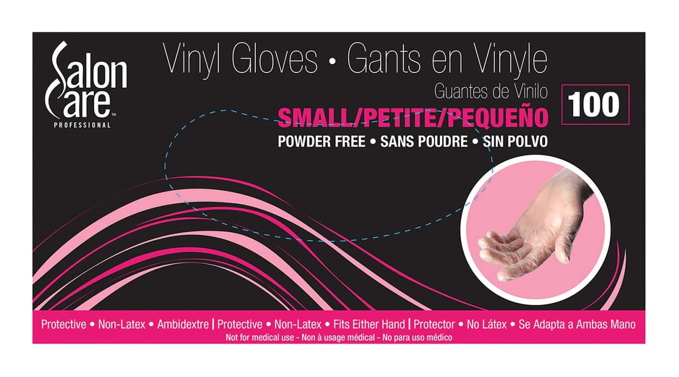 Salon Care · Guantes transparentes sin talco, S