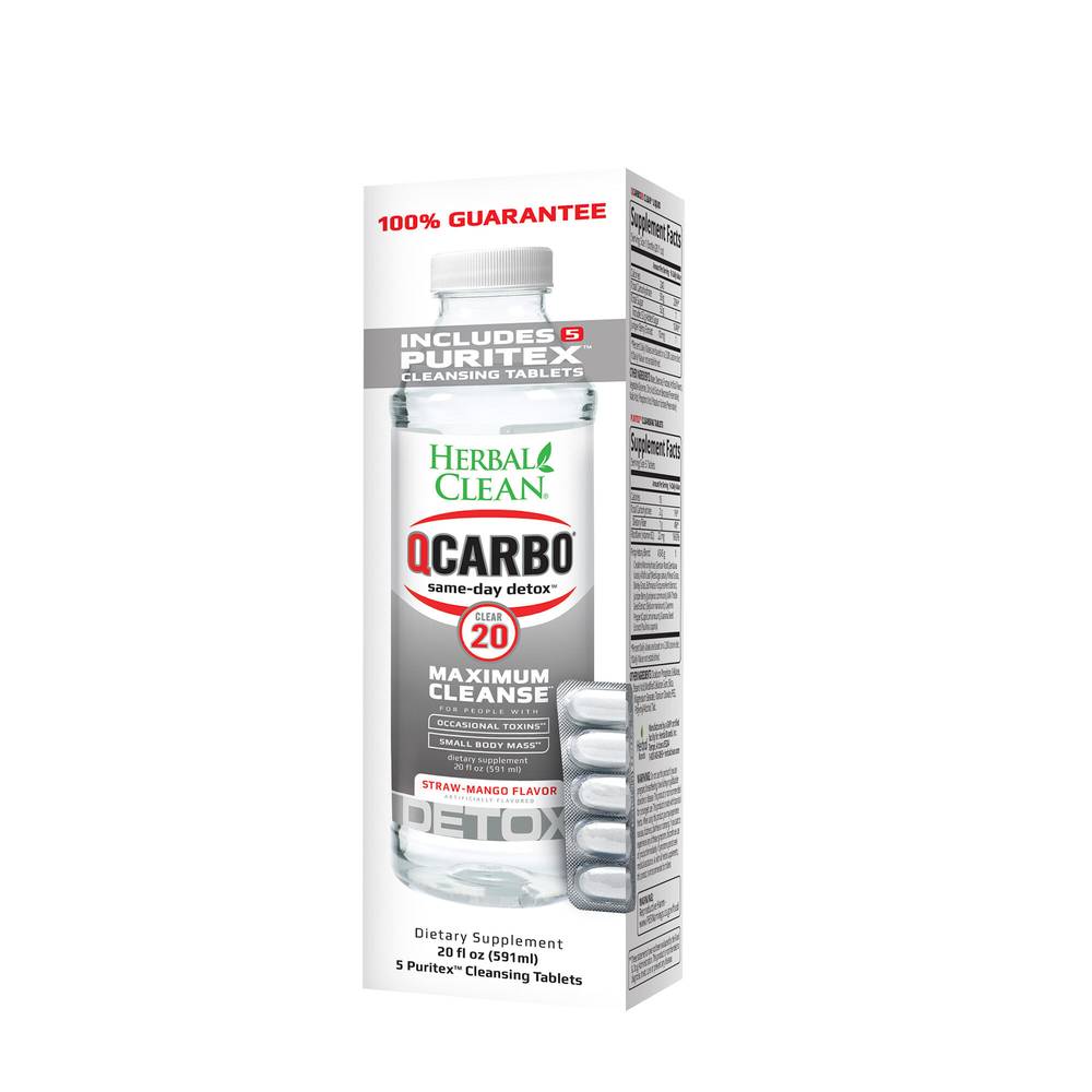 QCARBO20™ CLEAR - Strawberry-Mango -20 oz. + 5 Tablets (1 Serving) (1 Unit(s))