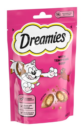 Dreamies Cat Treat Biscuits With Beef (60g)