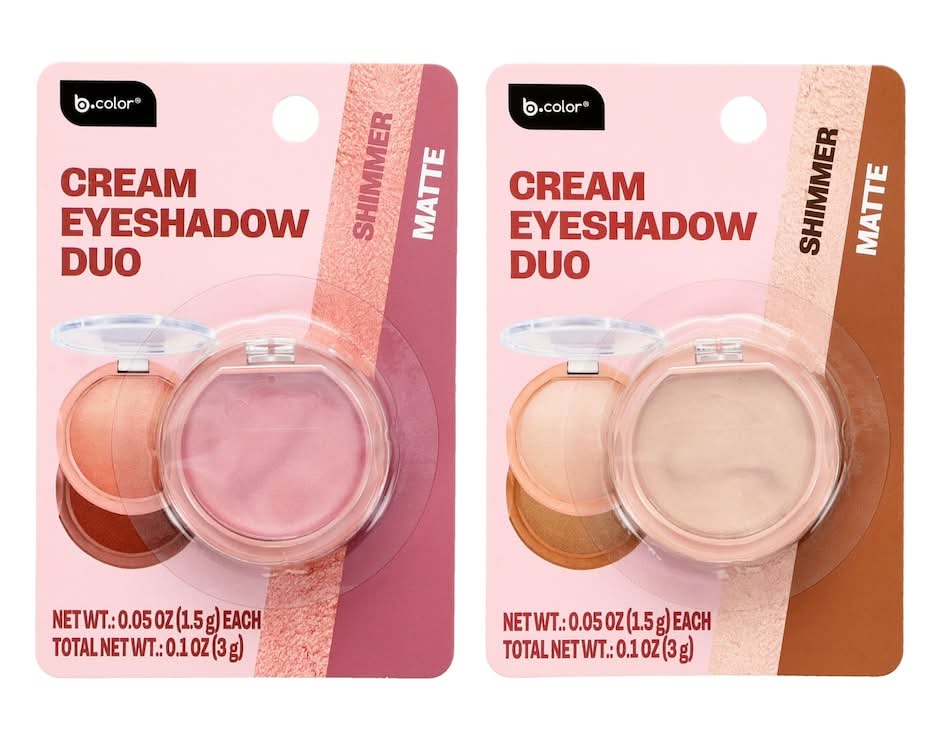 B Color Cream Eyeshadow Duo, Assorted (2 x 0.05 oz)