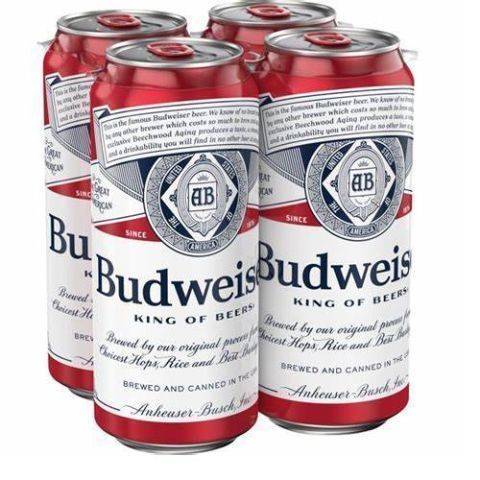 Budweiser 4 Pack 16oz Can