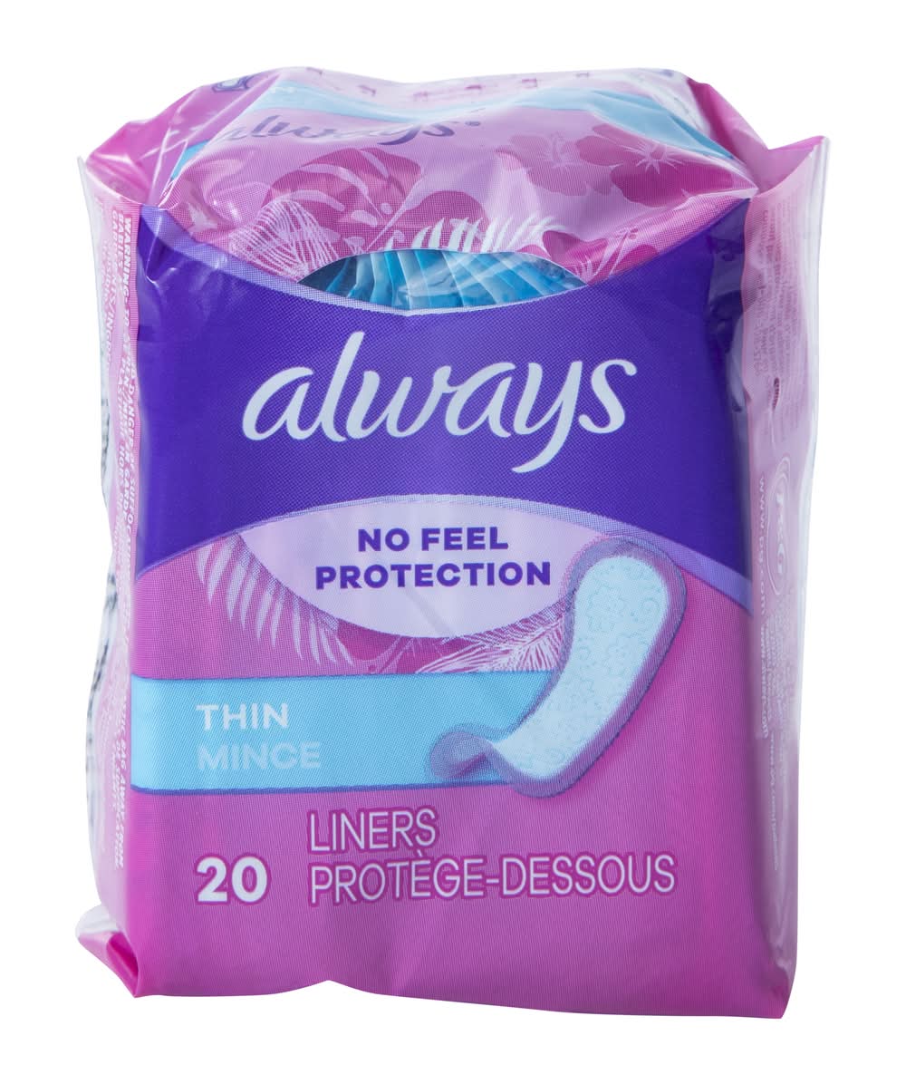 Always® Thin Liners 20-Count Always Thin Liner 20 ct