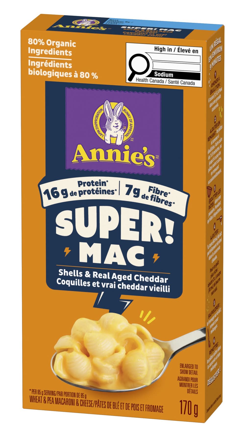 Annie's Super! Mac Shells & Real Aged Cheddar (170 g)
