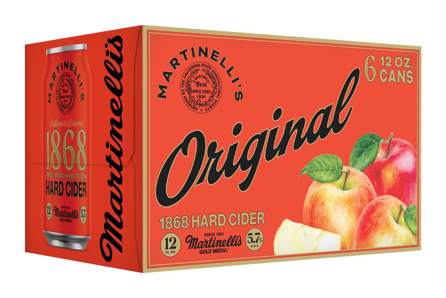 Martinelli's California's Original 1868 Hard Cider (6 x 12 fl oz)