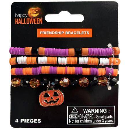 Festive Voice Happy Halloween Friendship Bracelets - 4.0 ea