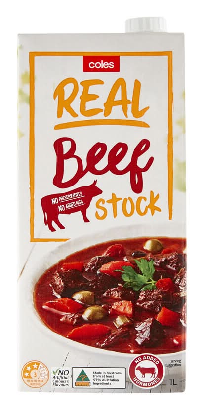 Coles Liquid Stock Real, Beef (1L)