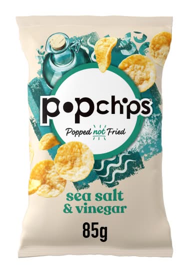 Popchips Sea Salt-Vinegar, Potato Crisps (85g)