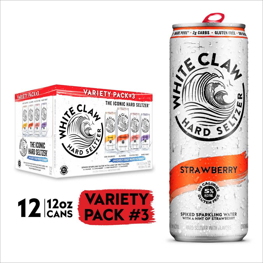 White Claw Hard Seltzer Variety pack (12 fl oz, 12 ct)