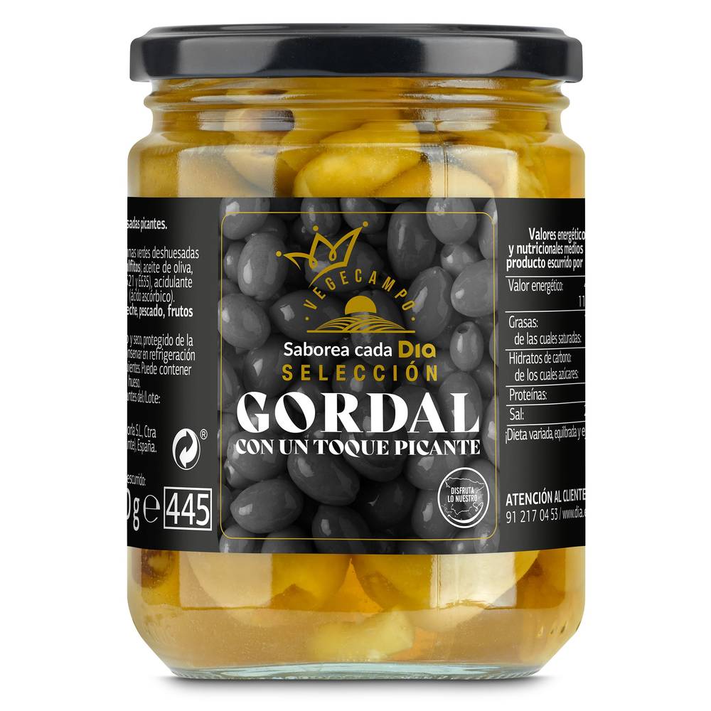 Aceitunas Gordal Vegecampo De Dia Frasco 220 G