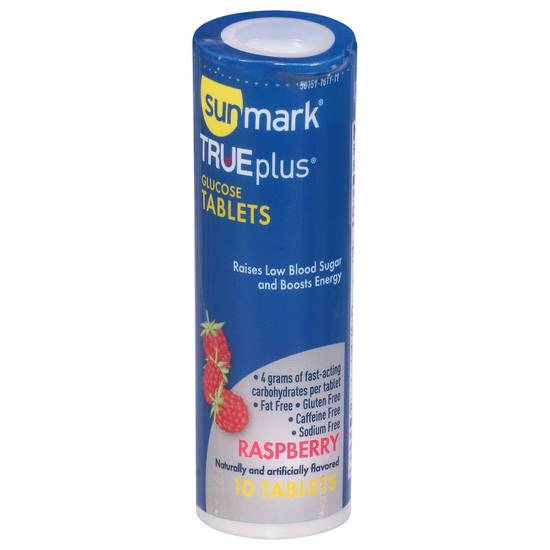 Sunmark Trueplus Raspberry Glucose Tablets (10 ct)