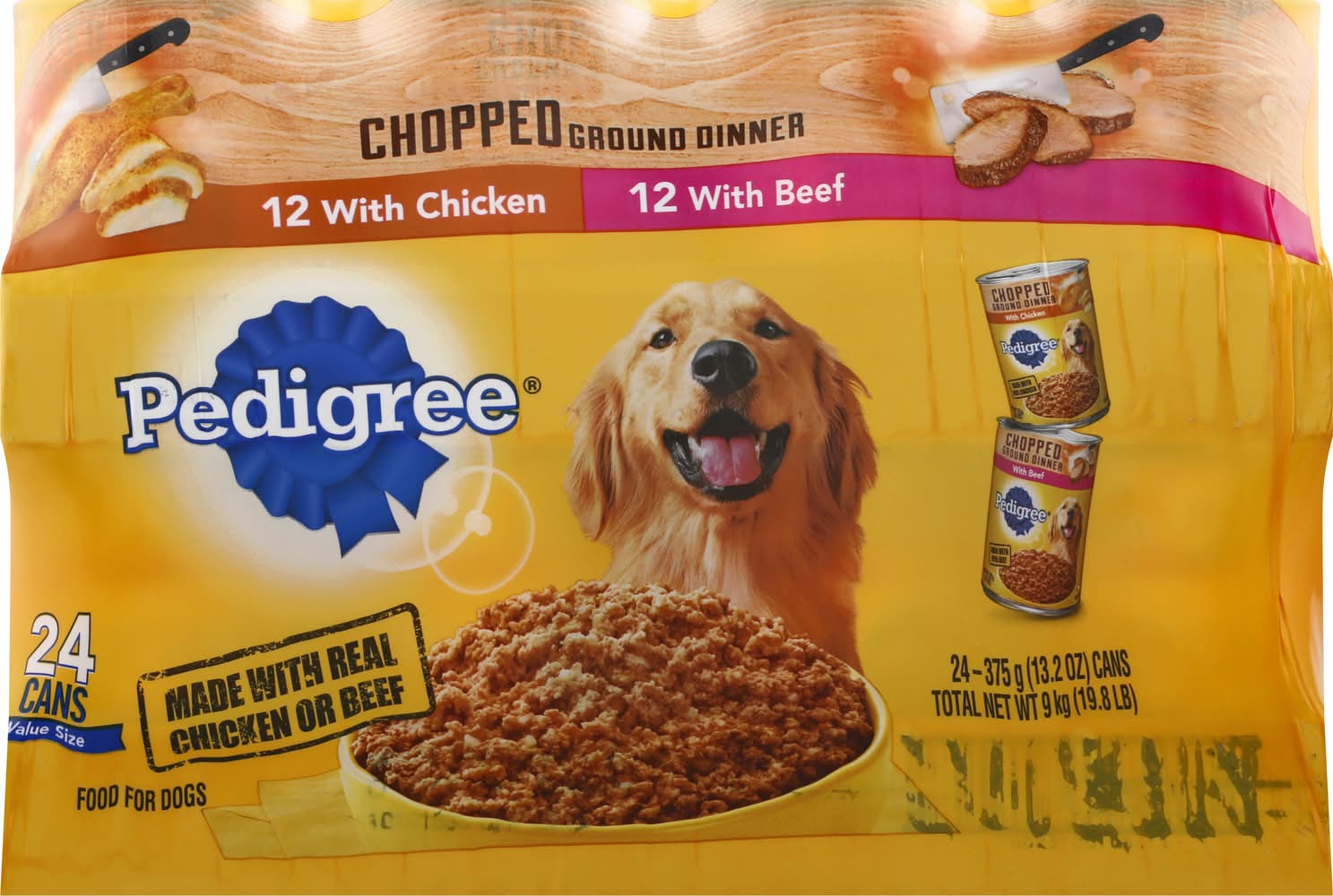 Pedigree Chopped Ground Dinner Adult Variety pack (0.54 oz, 24 ct)