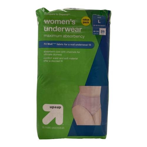 Incontinence Underwear for Women - Maximum Absorbency - L - 28ct - up & up™