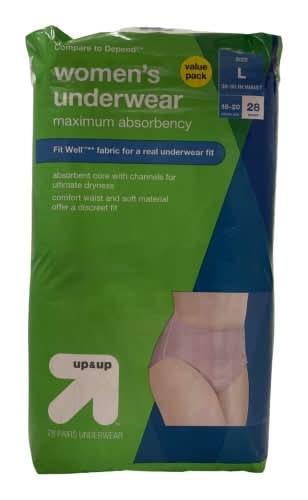 up&up Incontinence Underwear For Women Maximum Absorbency, L (28 ct)