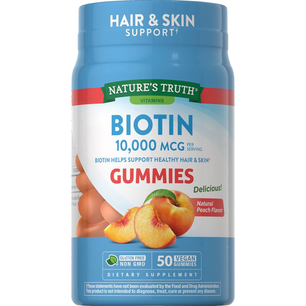 Nature's Truth Biotin 10,000MCG Gummies, 50 CT