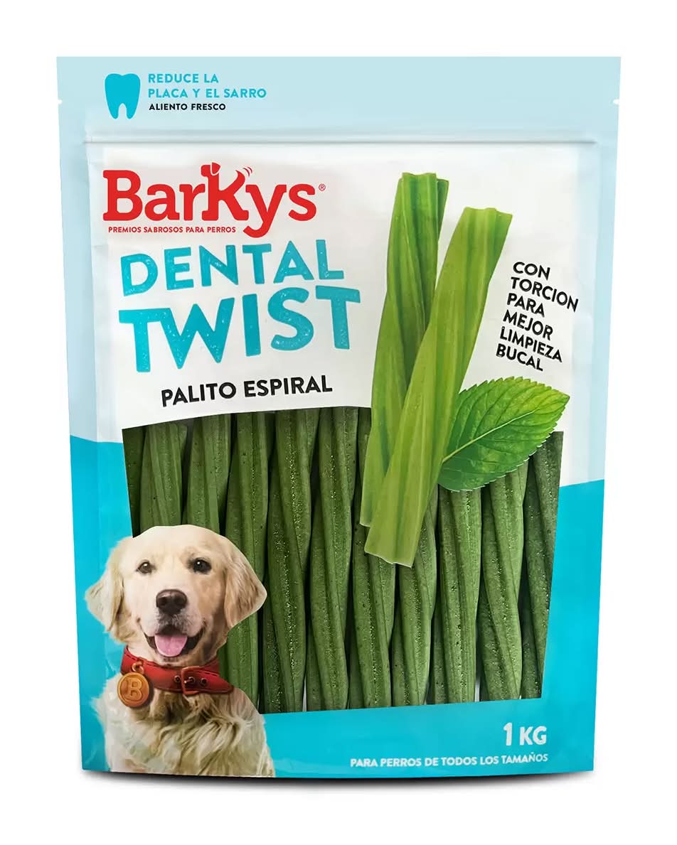 Barkys · Dental twist premio para perros, menta (1 kg)