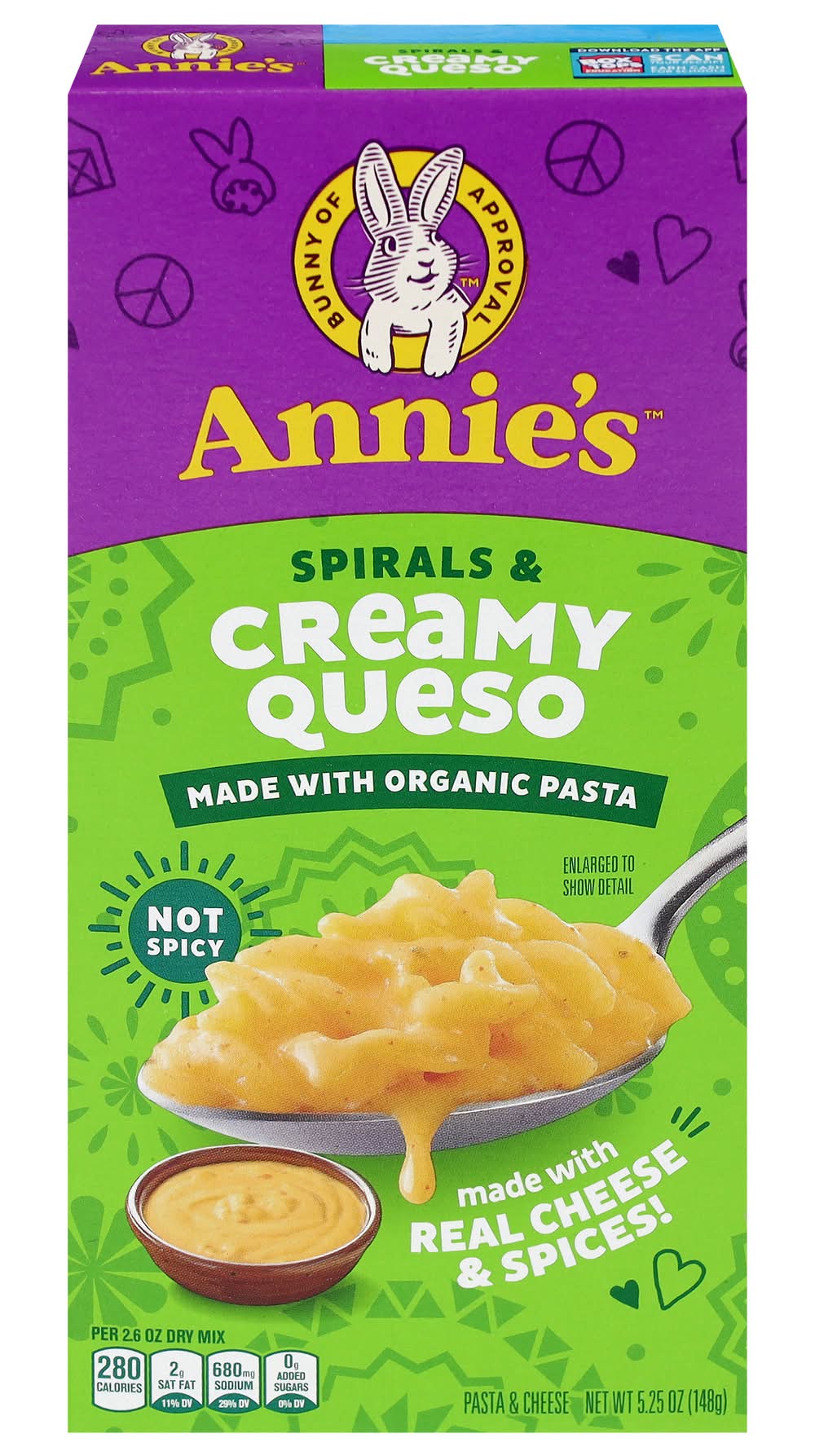Annie's Spirals With Organic Pasta, Creamy Queso (5.25 oz)