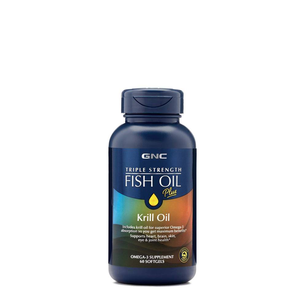 Gnc Triple Strength Fish Oil Plus Krill Oil (60 ct)