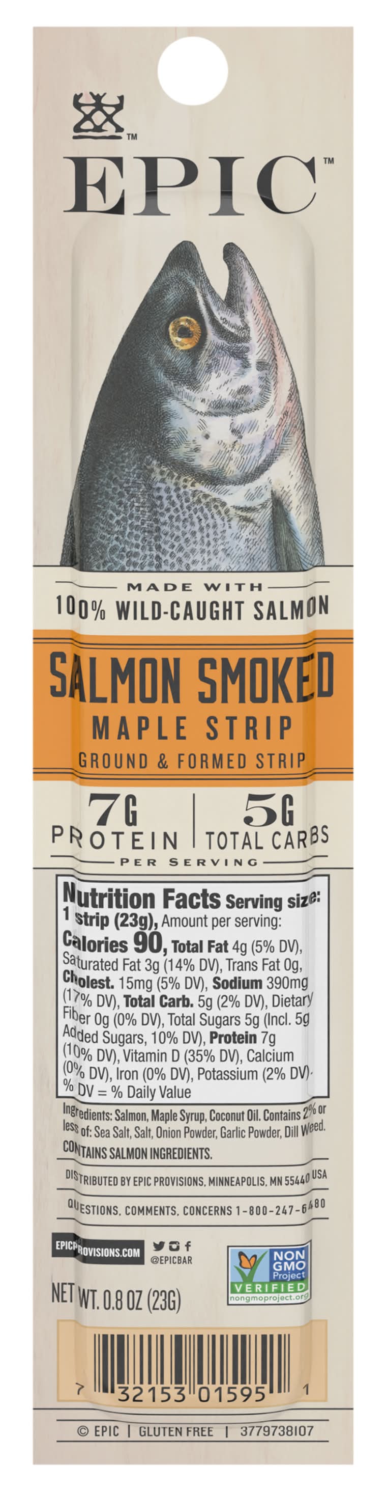 Epic Smoked Maple Salmon Strip (0.8 oz)