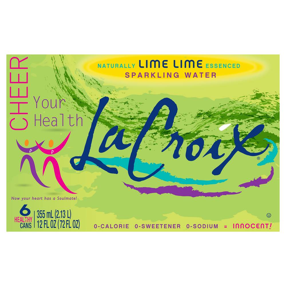 Lacroix Sparkling Water Lime (6 ct, 12 fl oz)
