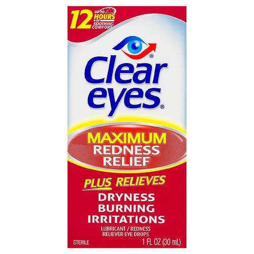 Clear Eyes Maximum Redness Relief Eye Drops - 1.0 fl oz