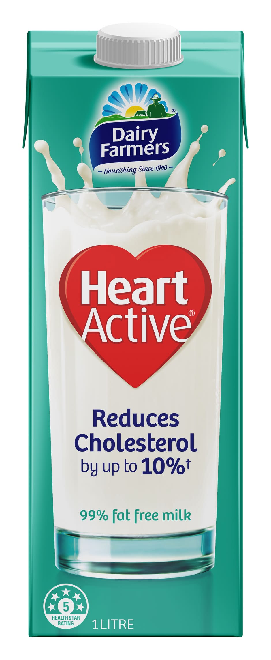 Dairy Farmers Heart Active 99% Fat Free Milk (1L)