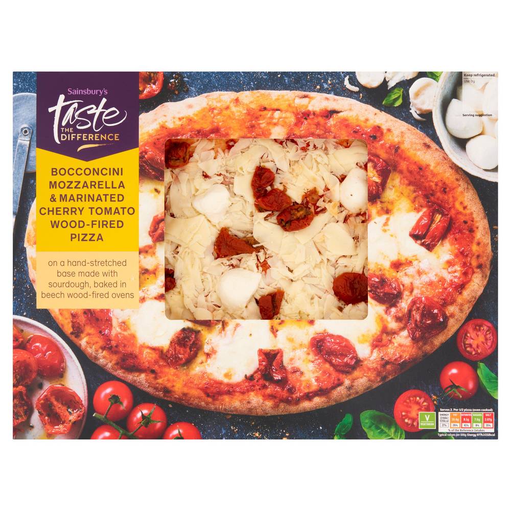 Sainsbury's Mozzarella & Cherry Tomato Pizza, Taste the Difference 484g