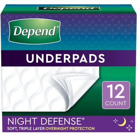 Depend Overnight Protection Underpads (female)