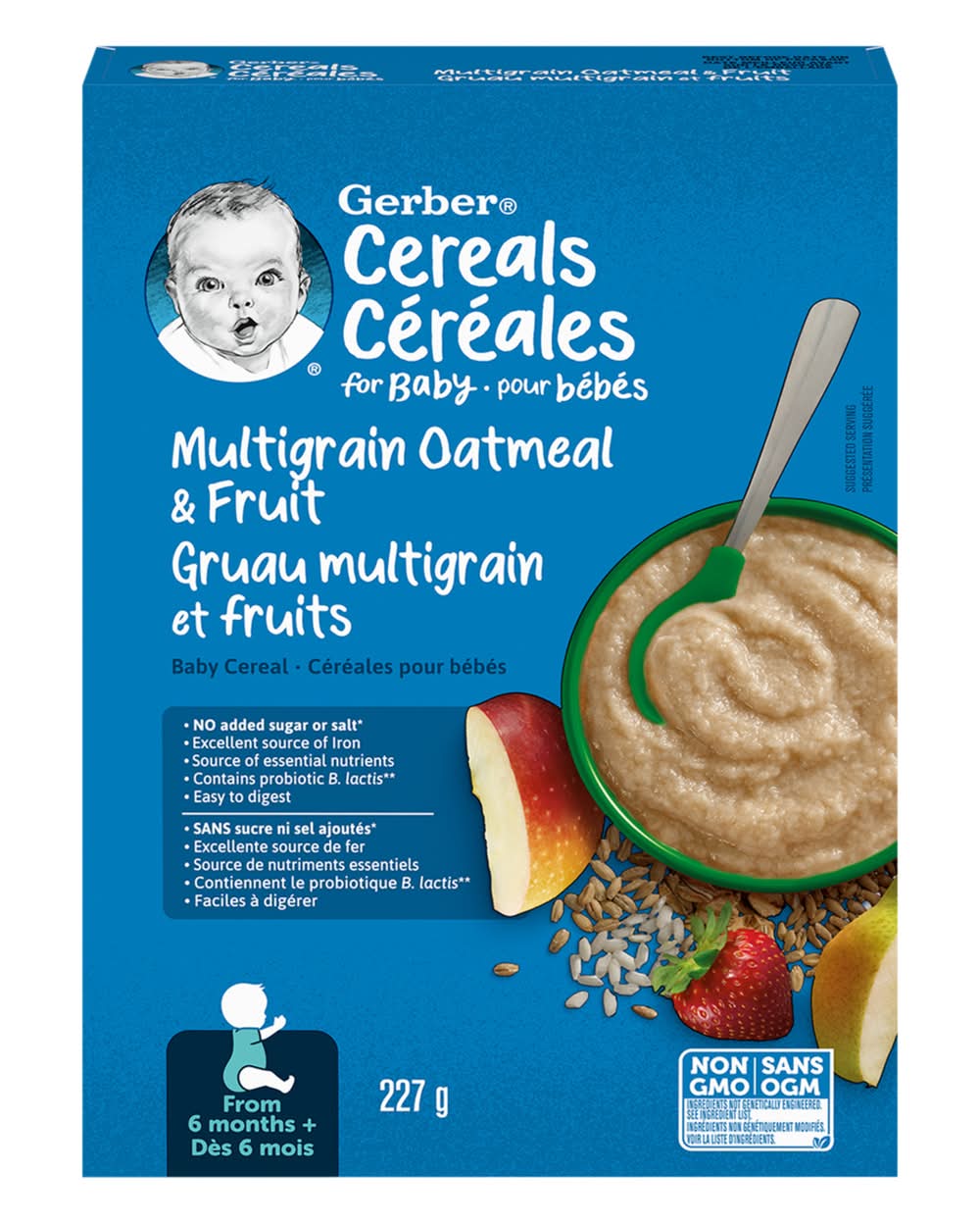 Gerber Mixed Grains With Fruit Baby Cereal (227 g)
