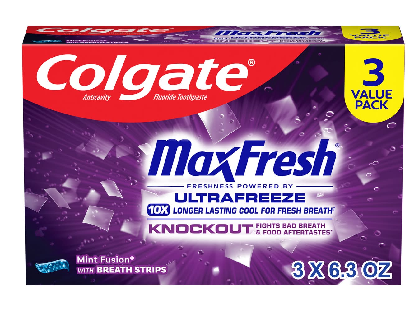 Colgate Max Fresh Value pack Knockout Mint Fusion Toothpaste (1.18 lbs)
