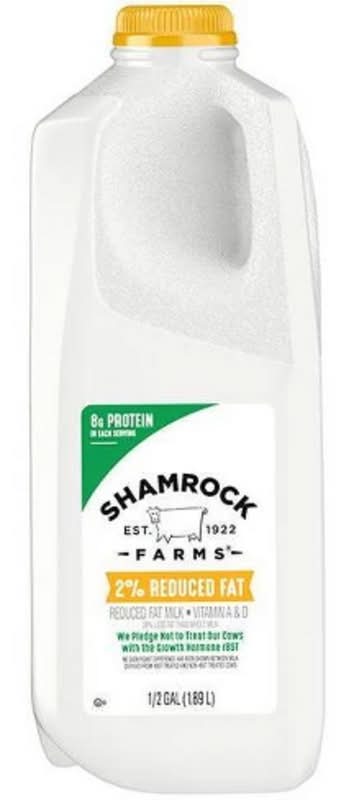 Shamrock 2% Milk Half Gallon