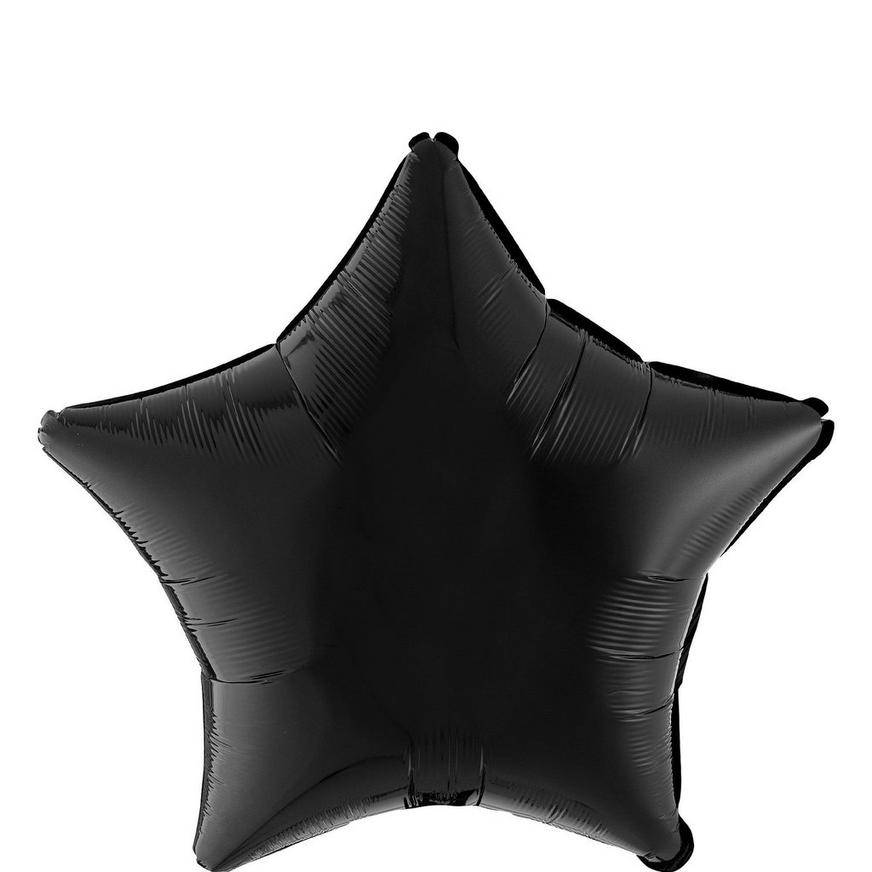 Uninflated Black Star Foil Balloon, 19in